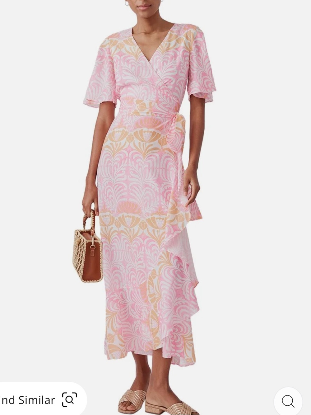 J. McLaughlin audette Printed Wrap Maxi Dress medium NWT